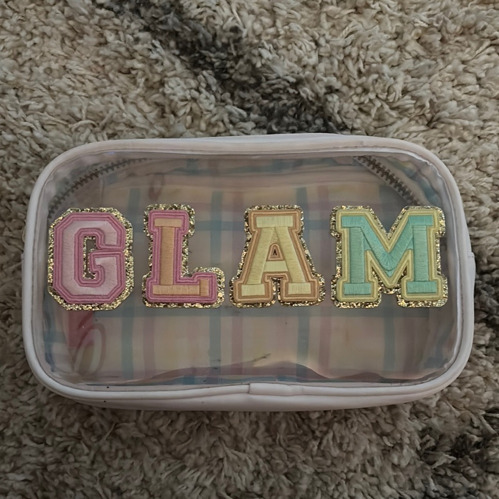 Stoney Clover Lane Clear Pouch with Pastel Letters